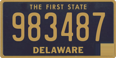 DE license plate 983487