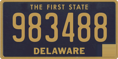 DE license plate 983488