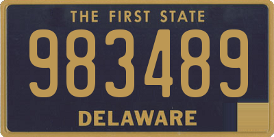 DE license plate 983489