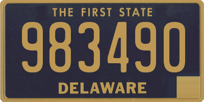 DE license plate 983490