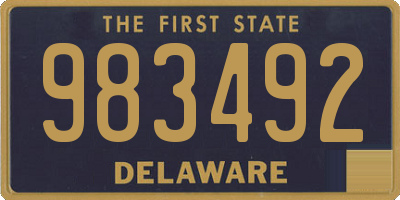 DE license plate 983492