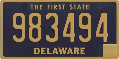 DE license plate 983494