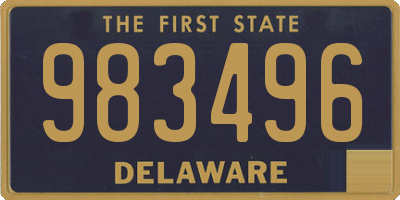 DE license plate 983496