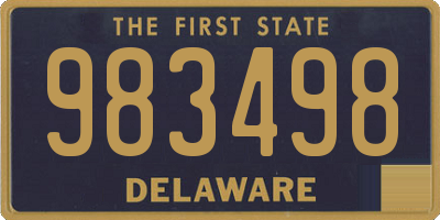 DE license plate 983498