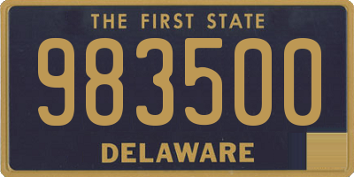 DE license plate 983500