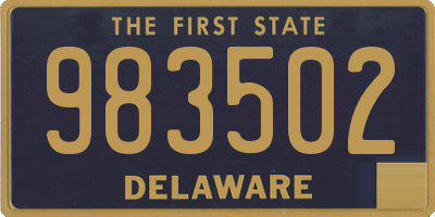 DE license plate 983502