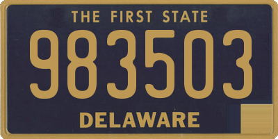 DE license plate 983503