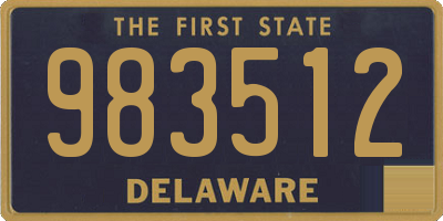 DE license plate 983512