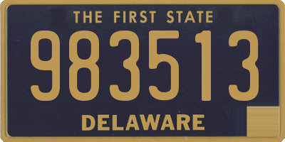 DE license plate 983513