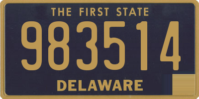 DE license plate 983514