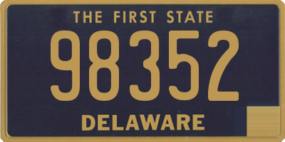 DE license plate 98352