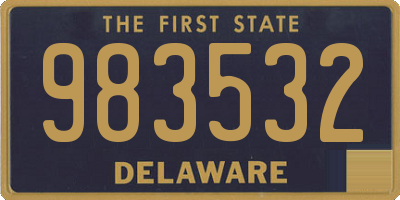 DE license plate 983532