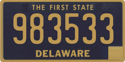 DE license plate 983533