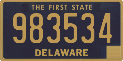 DE license plate 983534