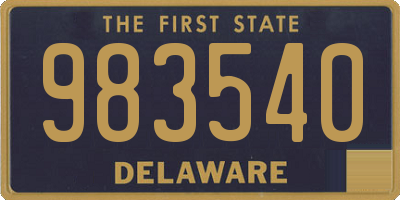 DE license plate 983540