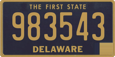 DE license plate 983543