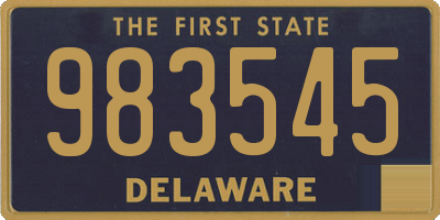 DE license plate 983545