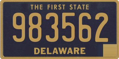 DE license plate 983562