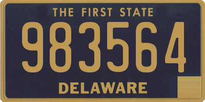 DE license plate 983564