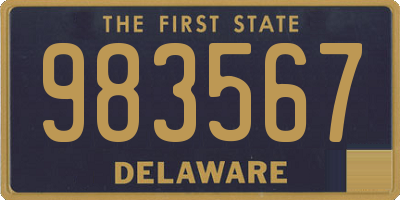 DE license plate 983567