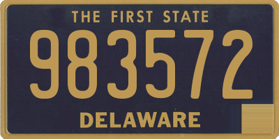 DE license plate 983572