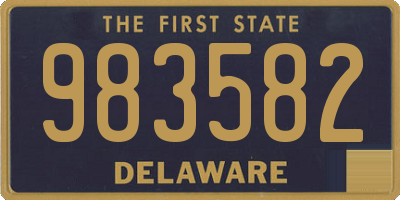 DE license plate 983582