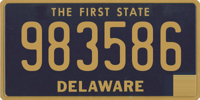 DE license plate 983586