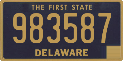 DE license plate 983587