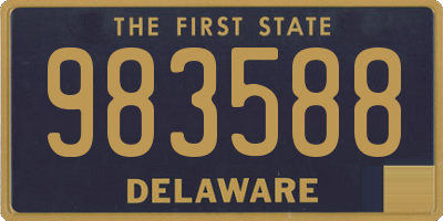 DE license plate 983588