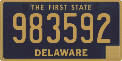 DE license plate 983592