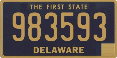 DE license plate 983593