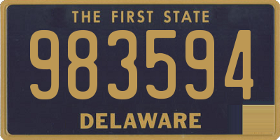 DE license plate 983594