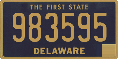 DE license plate 983595