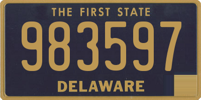 DE license plate 983597