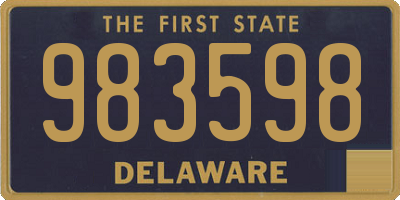 DE license plate 983598