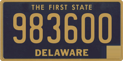 DE license plate 983600