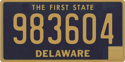 DE license plate 983604