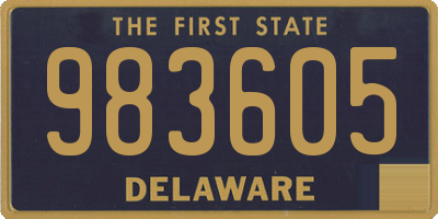 DE license plate 983605