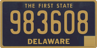 DE license plate 983608