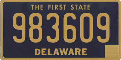 DE license plate 983609