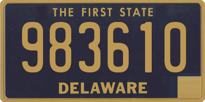 DE license plate 983610