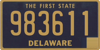 DE license plate 983611