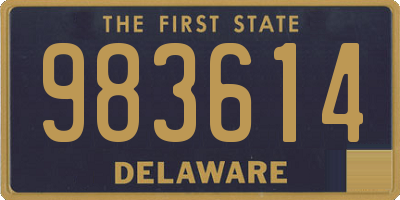 DE license plate 983614