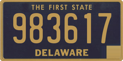 DE license plate 983617