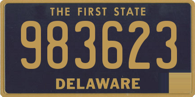 DE license plate 983623