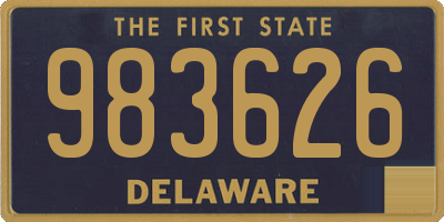 DE license plate 983626