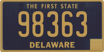 DE license plate 98363