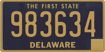 DE license plate 983634