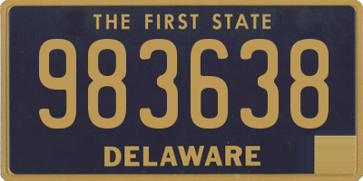 DE license plate 983638