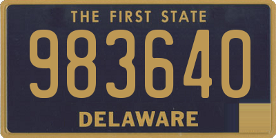 DE license plate 983640